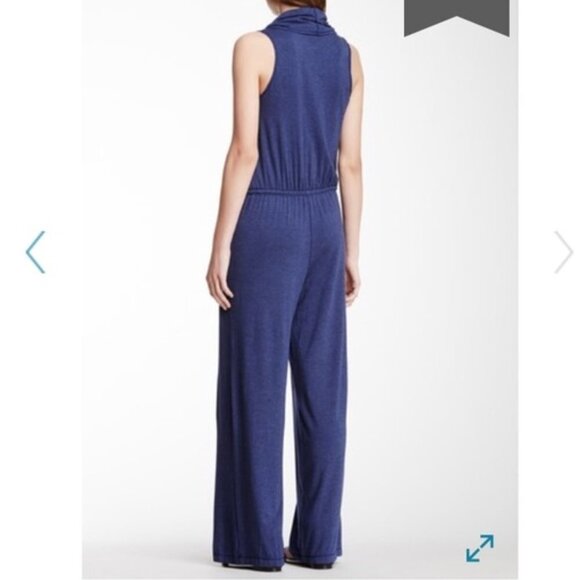 Max Studio Sleeveless Cowl Neck Jumpsuit M  stretchy knit comfy - Picture 2 of 10